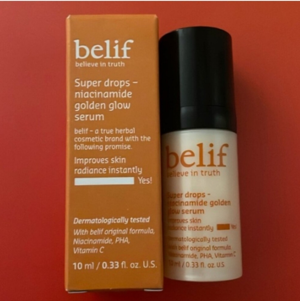 belif Super Drops: Niacinamide Golden Glow Serum, 10ml, NIB